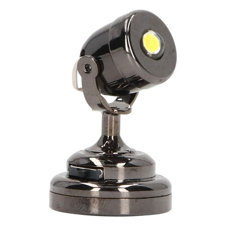 

Miniature Light LED Dollhouse Light Delicate 1:12 Life Span Head With Base Switch For Decoration Glossy Black