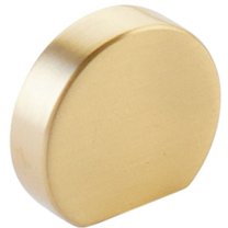 Schaub And Company 10040 Cafe Modern 1" Disc Luxury Cabinet Knob / Drawer Knob - Brass