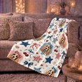 thumbnail image 6 of Dog Portrait Colorful Pet Artwork Playful Graphic Style Dog Lovers Colorful Pet Portrait Warm Flannel Blanket, Pet Adoption Gift for Living Room and Bedroom Home Decor, 6 of 9