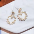 thumbnail image 2 of 18k Yellow Gold Plated Heart Drop Earring Elegant Women Cubic Zircon Jewelry, 2 of 5