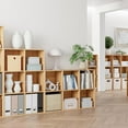 thumbnail image 5 of Anhdah 6 Cube Storage Organizer, Cube Bookcase Closed Back Panel Bedroom, Living Room, Home Office, Closet Bookshelves Natural Oak, 5 of 8