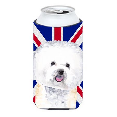 

Bichon Frise With English Union Jack British Flag Tall Boy bottle sleeve Hugger - 22 To 24 Oz.