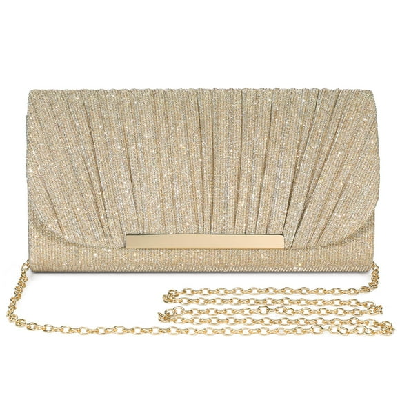 Bolso de noche, bolsos de mano UBAYMAX para mujer, boda, dorado