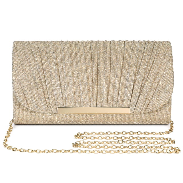 Bolso de noche, bolsos de mano UBAYMAX para mujer, boda, dorado