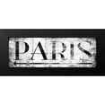 thumbnail image 2 of Grey, Jace 14x7 Black Modern Framed Museum Art Print Titled - PARIS WHITE, 2 of 5