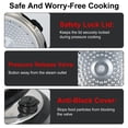 thumbnail image 3 of Bluebow 6.5 Quart Electric Pressure Cooker, 11-in-1 Multi Cooker Rice Cooker Slow Cooker Sauté Steamer, Stainless Steel, 3 of 8