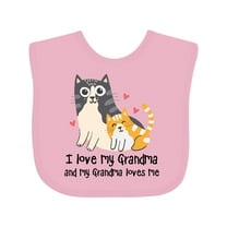 Inktastic I Love My Grandma Loves Me Cat Boys or Girls Baby Bib