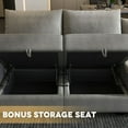 thumbnail image 4 of HONBAY Ensemble de Canapé Modulaire Moderne avec Espace de Rangement, Sofa Trois Places pour Salon et Appartement, Gris, 4 of 7