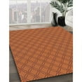 thumbnail image 2 of Ahgly Company Indoor Round Patterned Neon Orange Area Rugs, 4' Round, 2 of 6