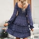 thumbnail image 5 of Vestidos de noche estampados florales Slim Fit Lady Comfy Ruffle Trim Streetwear Suit Hugtrwg Para estrenar, 5 of 7