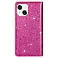 thumbnail image 4 of SaniMore Magnetic Flip Wallet Case for iPhone 14 6.1", PU Leather Ultra-Thin Glitter Cover Buil-in Card Slot & Kickstand Shockproof Protective Shell for iPhone 14, Rose, 4 of 8