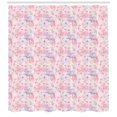 thumbnail image 3 of Floral Shower Curtain, Pink Shades of Abstract Roses and Petals Theme Blending with Each Other Composition, Fabric Bathroom Set with Hooks, 69W X 84L Inches Extra Long, Multicolor, by Ambesonne, 3 of 3