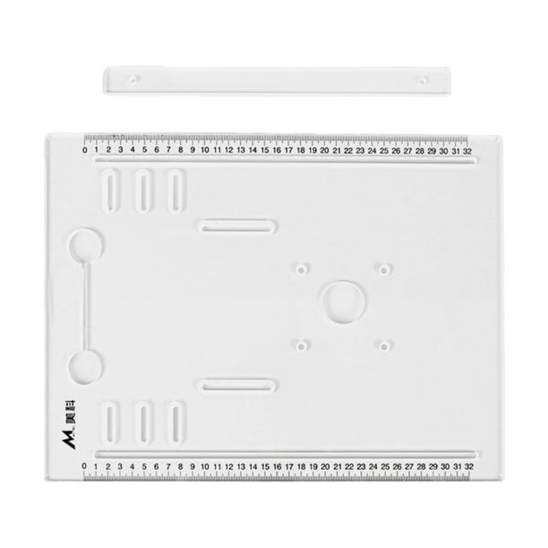 Placa base para máquina cortadora Guía de circular para cortar Herramienta de medición de acrílico adecuada Placa de inserción para mesa de Estilo D