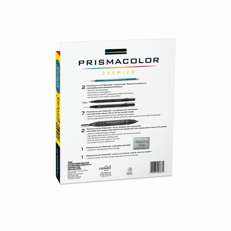 Prismacolor Premier Lettering Set, Art Pens, Markers, Pencils