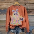 thumbnail image 4 of 2025 Halloween Autumn and Winter Digital Print Rainbow Ghost Pumpkin Drop Shoulder Sweatshirt, 4 of 10