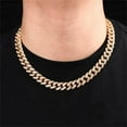thumbnail image 2 of Hiphop-Inlaid Rhinestones Cuban Chain Rapper Pendants Jewelry Unisex Alloy  Necklace Bracelet, 2 of 8