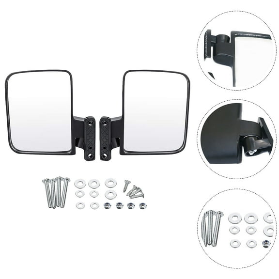 WHAMVOX 1 Set of Wear-resistant Golfs Cart Mirrors Replaceable Side Mirrors Clear Car Mirrors