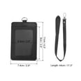 thumbnail image 2 of Uxcell 11x7.4cm PU Vertical Badge Holder with Rivet Detachable Neck Lanyard Black, 2 of 6