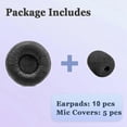 thumbnail image 5 of Jabra Headset Ear Cushions, Earpads Replacement 50mm Ear Pad Covers for Jabra PRO 920 930 935 9450 GN 2000 BIZ 1500 2400II Plantronics Blackwire 3220, 5 of 5