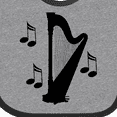 thumbnail image 4 of Inktastic Harp Silhouette Music Gift Boys or Girls Baby Bib, 4 of 4