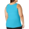 thumbnail image 4 of ELFINDEA Womens Tops Plus Size Tank Tops For Summer Tank Tops Loose Fit Casual Camisole Shirttail Tank Cyan 5XL, 4 of 6