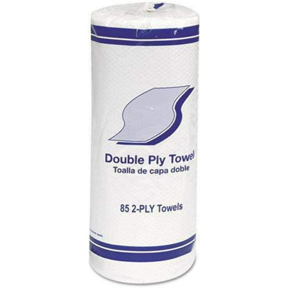 Whitehall 1797 Kitchen Roll Towels, 2-Ply, 11-Inch, White, 85/Roll, 30 Rolls/Carton
