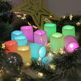 Lasumora 12PCS Color Changing LED Tea Light Candles with Timer and Remote Control, Flickering