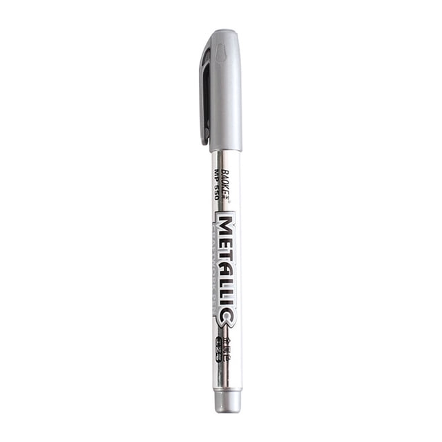 Silver DIY Markers - Permanent, Water-based, Kid-friendly, Works on Various Surfaces, 2ML