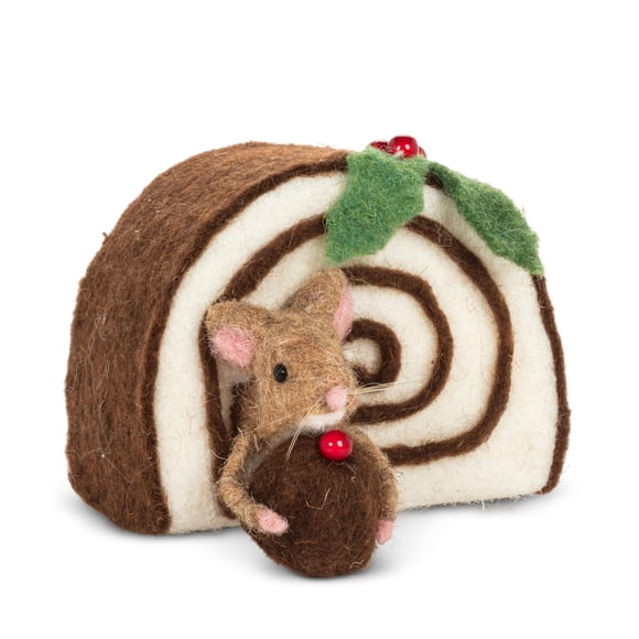 Figura decorativa de ratón de la colección Abbott con panecillo suizo