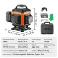 thumbnail image 3 of VEVOR Laser Level 100ft Green Cross Line Self Leveling High Accuracy Measuring, 3 of 9