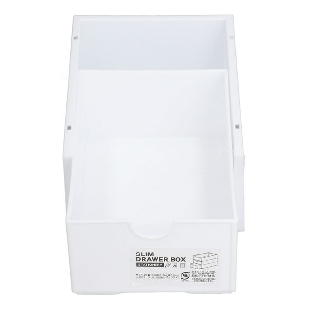 Caja de almacenamiento Material PP apilable Almacenamiento clasificado de gran capacidad Caja de cajones resistente y duraderaBlanco