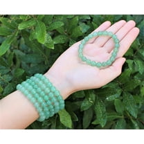 Green Aventurine Bracelet: 8 mm Round Crystals (Gemstone Stretch Bracelet, Gift)