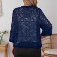 thumbnail image 5 of RUTAYY Women's Knitted Cardigan 3/4 Sleeve Solid Color Lightweight Comfortable Casual Sweater Daily Wear Leisure Stylish Tops, 5 of 5