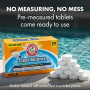 ARM & HAMMER Clear Balance Alkalinity & pH Maintenance Tablets for Pools & Spa, 24 Count