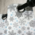 thumbnail image 2 of Ambesonne Snowflake Grommet Curtain Single Panel, Lace Style Winter, 50"x60", Blue Black White, 2 of 5
