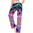 thumbnail image 5 of Women's Bright Ethnic Pattern Printed Pajama Pants, Casual Pajama Bottoms Lounge Pants Wide Leg, 5 of 7