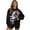 Black-American Flag Wolf, variant on American Flag Eagle Print Women Sweater Tops Long Sleeve Sweatshirt Trendy Crewneck Pullover Tops Plus Size, Size L