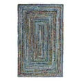 thumbnail image 3 of Unique Loom Braided Chindi Collection Area Rug (5' 1" x 8' Rectangle Blue and Multi/Green), 3 of 7