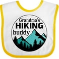 thumbnail image 3 of Inktastic Grandma's Hiking Buddy with Mountains and Trees Boys or Girls Baby Bib, 3 of 4