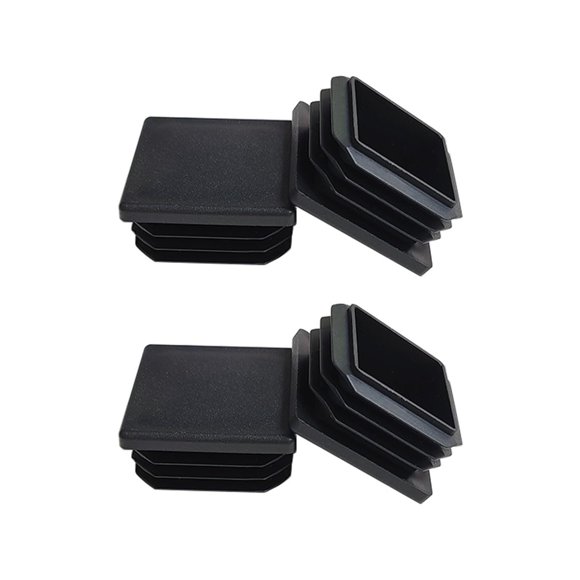 Tapón de extremo para tubo ZYYC de plástico cuadrado de 3,8 cm, paquete de 4