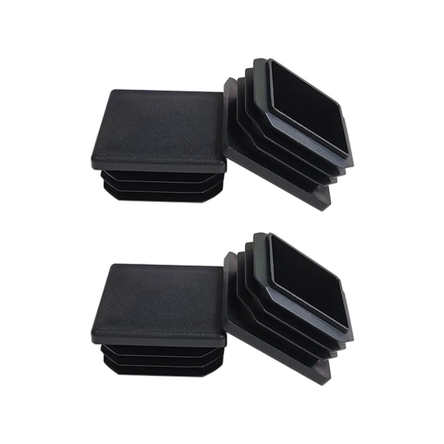 Tapón de extremo para tubo ZYYC de plástico cuadrado de 3,8 cm, paquete de 4