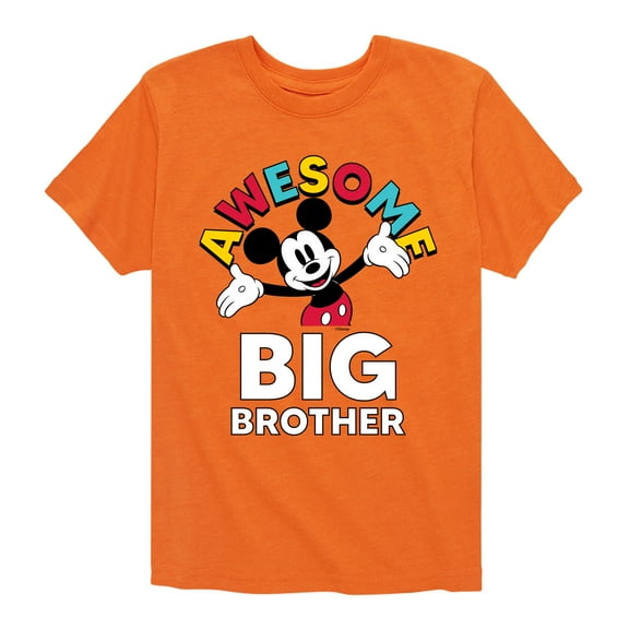 Mickey And Friends - Awesome Big Brother - Youth Short Sleeve Graphic T-Shirt