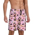 thumbnail image 2 of Pofeuu 2336109497 Print Men's Soft Woven Elastic Waistband Sleep Pajama Short-Large, 2 of 6