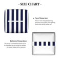 thumbnail image 5 of Yiaed Navy Blue And White Stripes Print Tissue Box Cover, PU Leather Decorative Organizer for Tabletop, Bathroom, Car, Office Creative Decorative, 5 of 7