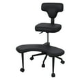 thumbnail image 5 of Meditation Chair,Cross Legged Office Chair,Criss Cross Desk Chair with Wheels,Lumbar Support and Adjustable Stool,Flexible Design for Fidgety Sitters for Home Office Black, 5 of 8