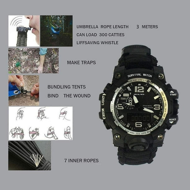 Survival watch online with fire starter