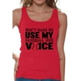 thumbnail image 1 of Women's Don't Make Me Use My Baseball Mom Voice Graphic Tank Tops Black Sport Mom, 1 of 4