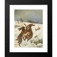 thumbnail image 2 of Carl Friedrich Deiker 14x18 Black Modern Framed Museum Art Print Titled - Rabbits, 2 of 5