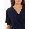 thumbnail image 4 of QUIZ - Women's Plisse Ruched Midi Dress, 4 of 4