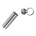 thumbnail image 4 of Compact Waterproof Pill Holder, Stainless Steel Medicine Keychain Accessory for Emergency Traveling Camping, 4 of 7